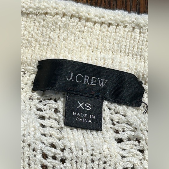J. Crew Point Sur open knit cardigan women’s XS boxy cream coastal cowgirl boho - Picture 5 of 16